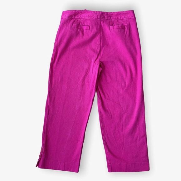 Marisa Christina Vintage Barbie Core Pink Cotton High Waist Cropped Pants SZ 10 - Picture 2 of 9